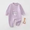 Macacão de outono de manga comprida para bebê, pijama quente unissex, roupa para engatinhar, macacão sem costura de grau A para recém-nascido
