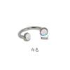 Anillo de labio de acero de titanio 316L clavo de labio clavo de cartílago de oreja película brillante color cambiante aceite que gotea dientes internos rosca interna joyería para piercing transfronteriza