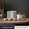 Ceniza de Planta Panda Set de Té Portátil para Viaje Juego Pequeño Conjunto Una Tetera Tres Tazas Taza para Invitados Rápidos Hogar Exterior Preparación de Té