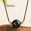 Colgante de Obsidiana para el Año de Nacimiento, Collar de Cuentas para Hombres y Mujeres, Colgante Estilo Pareja, Regalo de Cristal