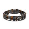 Suministro Transfronterizo Europeo y Americano Amazon Moda Pulsera Unisex Electrochapada Color Piedra Bilis Negra Magnética de Venta Caliente