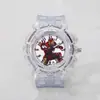 Reloj infantil de Iron Man Estudiante de primaria Superhéroe de Marvel luz intermitente luminoso electrónico para niños reloj de cuarzo de alfabetización