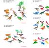 Transfronterizo 48 Mini Dinosaurios de 2 Pulgadas 5-7cm Plástico Sólido Dinosaurio Artificial Modelo Arqueológico Juguetes Venta al por Mayor
