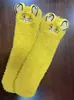 Otoño e invierno nuevos calcetines de terciopelo coral sin pelusa para mujer, gruesos, de dibujos animados, con orejas estéreo, para dormir, para el hogar, para el piso