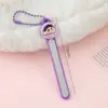 Linda Lima de Uñas de Dibujos Animados Shin-Chan de PP, Lima Pulidora y Abrillantadora para Niñas, Lima para Arte de Uñas, Tira de Lijado para Manicura con Cadena de Cuentas