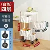 Estante Giratorio de Almacenamiento para Cocina sin Taladro, Carrito de Snacks de Múltiples Niveles para el Hogar de Pie, Estante de Almacenamiento Móvil sin Instalación