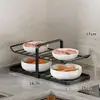 Prateleira de Preparo de Alimentos para Cozinha Bancada Multicamadas Prato para Acompanhamentos Artefato Doméstico para Preparo de Refeições Prateleira Multiuso para Armazenamento de Pratos