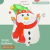 Nueva Serie de Decoración para Fiesta Navideña Mini Muñeco de Nieve, Anciano, Reno, Árbol de Navidad Globos de Papel de Aluminio Serie Navideña