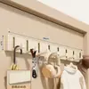 Perchero de pared estilo crema personalizado, no requiere taladro, para entrada de dormitorio y pasillo