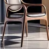 Silla de Comedor de Nogal Negro Norteamericano Silla de Madera Maciza de Alta Gama China Silla de Ocio de Diseñador para Hotel Casa Grande Plana