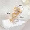 Collar Zhongxing 14k Oro Verdadero Micro-incrustado Zirconio Hebilla de Conexión Cabeza Hebilla de Perla Cabeza Hebilla Cuerda de Tracción en Espiral Accesorios DIY Hechos a Mano