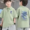 Polos de Manga Corta para Niños y Niñas, Nuevo Estilo de Verano, Camisetas Elegantes de Algodón Puro para Niños Medianos y Grandes, Tops de Bebé con Cuello y Manga Corta