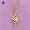 Colgante ojo de Fénix de diamante chapado en oro latón electrochapado oro de imitación joyería de boda directo de fábrica collar con colgante para damas