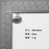 Accesorios DIY de Aleación de Zinc Retro Colgante de Concha 18X16mm Cadena para Teléfono Móvil Llavero Accesorios para Joyería Al por Mayor