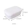 Caja de Jabón Portátil para Viaje de Importación Japonesa, Caja de Jabón para el Hogar con Tapa, Sellada, Impermeable, Drenaje de Agua, Caja de Jabón Hecha a Mano para Limpieza Facial