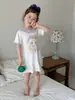 Vestido de Verano para Niñas Anmeiya, Pijamas Infantiles, Camisón de Encaje, Vestido con Volantes de Lyocell Tencel, Venta al por Mayor de Fábrica