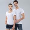 Camiseta blanca pura modal de 200 g, camiseta publicitaria personalizada, camiseta de actividad para padres e hijos, camiseta DIY de manga corta absorbente de sudor, ropa de clase con imagen impresa