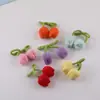 Estilo Ins Flor de Tulipa Crochê com Duas Cabeças Botão de Flor Lã DIY Acessórios de Cabelo Feitos à Mão Acessórios de Roupa Joias Pequenos Acessórios