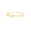 Anillo abierto de plata de ley S925 con circonitas geométricas versátiles de diseño de lujo ligero de nicho INS estilo coreano 1209 para mujer