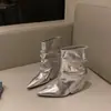 Botas nuevas de estilo retro francés a media pantorrilla, modernas y chic para 2026, botas de talla grande para mujer, cómodas