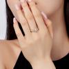 Anillo Nórdico Transfronterizo de Plata de Ley S925 para Mujer con Diseño de Incrustación de Zircón en Forma de Pera, Anillo para Dedo Desplazado Exquisito de Alto Nivel