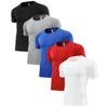 Ropa de Fitness Estilo Europeo y Americano para Hombre, Camiseta Deportiva de Secado Rápido de Manga Corta Ajustada para Correr y Entrenamiento de Baloncesto