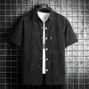 Camiseta Casual Masculina de Verão Tie-Dye Manga Curta Nova Tamanho Grande Solta Tendência Jaqueta Camisa Estilo Fino