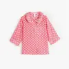 Pijama con temática de perro estilo Ins para niñas, Ropa de estar de algodón puro para primavera y otoño, Lindo pijama tipo cárdigan famoso en Internet para bebés