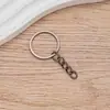 Gancho para chaveiro corrente de quatro seções anel plano galvanizado abertura gancho para chaveiro de brinquedo corrente de 4 seções fecho de chaveiro acessórios para joias DIY
