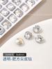 Internet celebridade unhas jóias gordo quadrado pontiagudo fundo diamante Super flash luz de luxo multi-corte de cristal diamante em pó Luar unhas all-match decoração