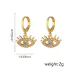 Joias femininas de diamante transfronteiriças brincos de flores com óleo pingando olho do diabo personalidade brincos Coringa brincos venda direta da fábrica