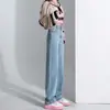 Jeans de Cintura Alta Wide Leg Feminino Primavera e Outono 2025 Novo Estilo Corpo Pequeno Estreito em Forma de Pera Calças Retas Soltas