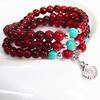 Puesto superventas pequeños regalos como regalos pulsera de granate imitación de 6 mm pulsera para mujer joyería al por mayor