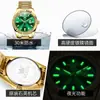 Reloj de la Marca Oris Nuevo Luminoso Resistente al Agua Popular Verde Fantasma del Agua Luminoso de Cuarzo Reloj para Hombre Reloj para Hombre