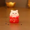 Adornos de paisaje en miniatura: 15 adorables diseños de cerdo y conejo de Año Nuevo, lindos adornos de conejo para jardín, decoraciones de resina de Año Nuevo