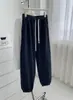 Pantalones Jogger Deportivos Casuales Relajados para Mujer, Pantalones de Chándal Sencillos con Retazos Estilo Coreano, Pantalones Harem Gruesos Forrados de Polar para Estudiantes de Invierno