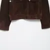 Ins Ropa de mujer al por mayor estilo europeo y americano 2026 Otoño Nueva Llegada Bolsillo Decoración Chaqueta de aviador de gamuza Ropa exterior