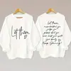 [Código Europeu Transfronteiriço] Moletom com Estampa de Letras Casual Manga Longa Gola Redonda