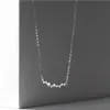 Collar de lujo super brillante con sonrisa para mujer, moda, cadena para la clavícula de estrella irregular, estilo frío, elegante, collar versátil, accesorios