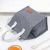 Bolsa tote gruesa aislada, bolsa de almuerzo multifuncional, bolsa de picnic de lona con papel de aluminio resistente a las manchas, aislada para uso al aire libre, moderna