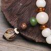 Pulsera creativa de Bodhi de Jade Blanco Pulsera de estilo chino doble círculo Raíz de Bodhi Loto fábrica venta al por mayor generación