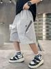 Pantalones de Niño Verano 2025 Nuevo Estilo Ropa de Verano para Niños Mayores Pantalones Finos de Cinco Puntos Pantalones Cortos Deportivos para Niños Estilo Casual Callejero