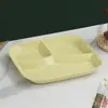 Prato de Café da Manhã de Plástico Estilo Ins 211 Prato para Refeição Redutora de Gordura Prato Dividido Estilo Coreano Prato Dividido Quantitativo Doméstico Prato Redondo para Frutas