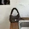 Bolso de encaje de lunares dulce para mujer, nuevo y moderno de moda para el verano de 2026, bolso de mano plisado, bolso nube con correa cruzada de cadena
