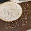 Pendientes de Aro Grandes de Plata Pura de Moda para Mujer 2024 Nuevos Populares Aro Liso Pendientes de Alta Gama Joyería de Aro Circular Europea y Americana
