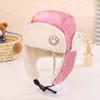 Chapéu infantil estilo coreano 2023 atacado chapéu Lei Feng de inverno chapéu de proteção facial de bebê fofo com carinha sorridente chapéu à prova de vento estilo nordeste