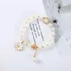 Nuevo Pulsera de Cristal de Flor para Mujer Cristal Rosa Flor de Sol Hermana Novia Pulsera de Estudiante Pulsera Pequeña de Margarita Al por Mayor