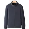 Comercio exterior al por mayor: Chamarra de forro polar Orlon, cárdigan casual de cuello alto, sudadera moderna, prenda exterior de otoño/invierno para hombre