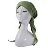 Novo Chapéu Lenço Multicor Chapéu Curvo Chapéu Lenço de Cor Sólida Chapéu Feminino Chapéu de Cauda Longa Moda Feminina Baotou