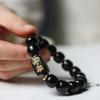 Ébano contas antigas dispostas pulseira de madeira masculina e feminina anel único contas barril contas de Buda pulseira cabo Wenwan estilo étnico vintage
